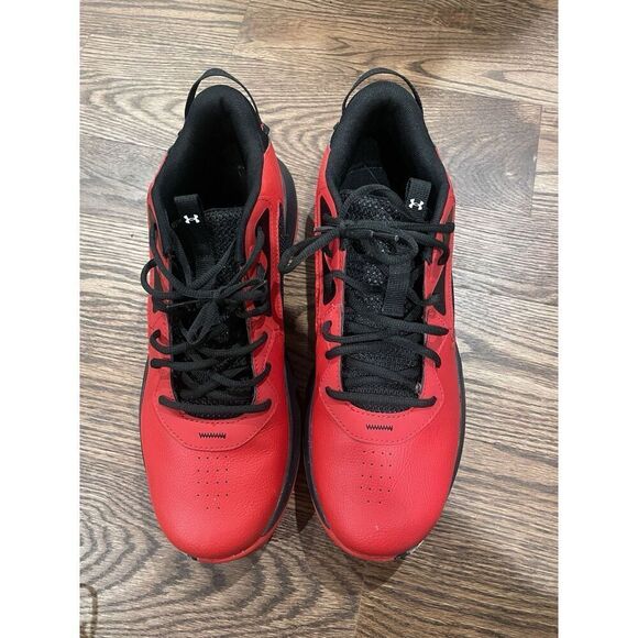 Under Armour UA Lockdown 6 Red Black Basketball Size 13 Mens New 3025616-600 - Picture 3 of 7